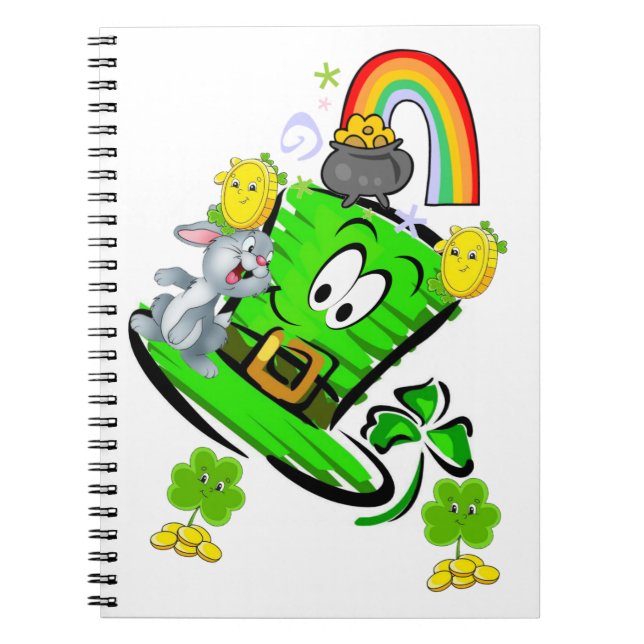 Cuaderno Happy St. Patrick's Day Rabbit Notebook (Frente)