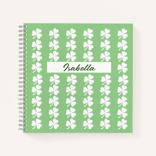 Cuaderno Happy St. Patrick's Day Spiral Notebook (Anverso)