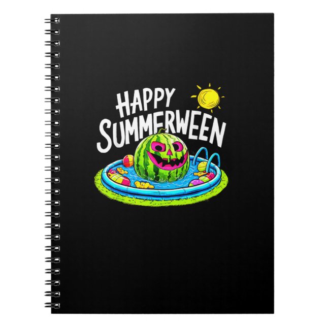 Cuaderno Happy Summerween Summer Watermelon Jack-O-Lantern (Frente)