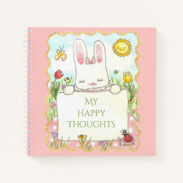 Cuaderno Happy Thoughts Bunny Spiral Notebook