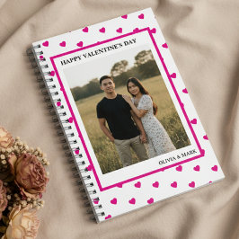 Cuaderno Happy Valentine’s Day Pink Heart Custom love