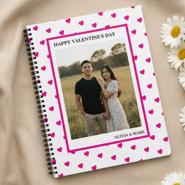 Cuaderno Happy Valentine’s Day Pink Heart Custom love (Subido por el creador)