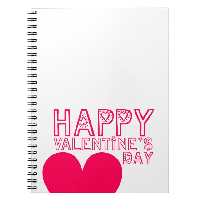 Cuaderno Happy Valentine's day Cute typo Notebook (Frente)