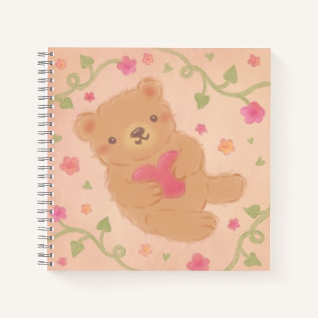 Cuaderno Happy Valentine's Day with Teddy Bear (Anverso)