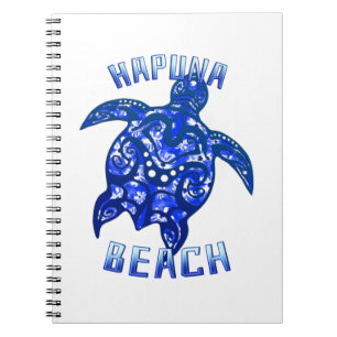 Cuaderno Hapuna Beach Hawaii Vacaciones Tortuga Tribal