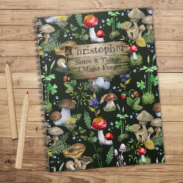 Cuaderno Harina de agua rústica Bosque champiñones Moss Pla
