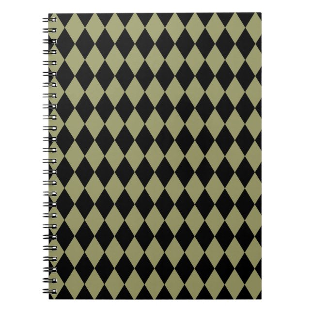 Cuaderno Harlequin Aguacate y Negro (Frente)