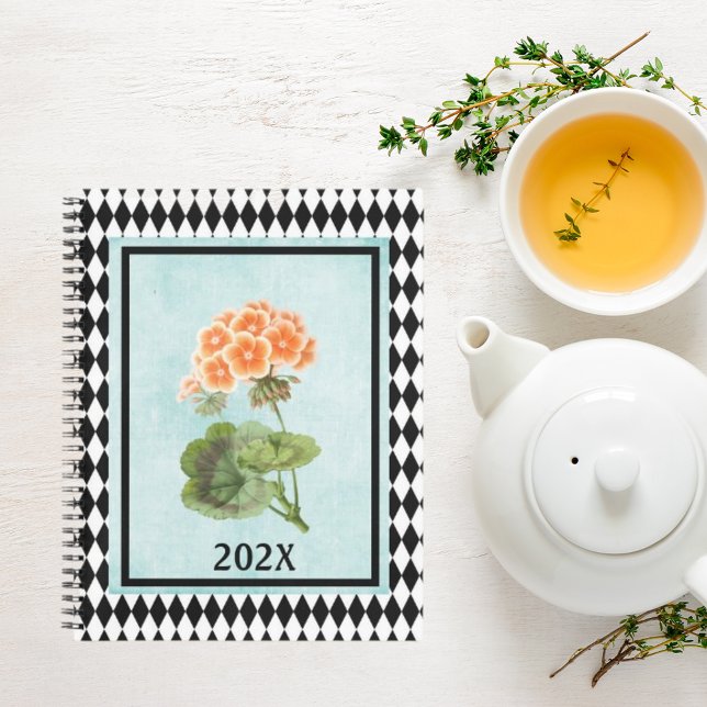 Cuaderno Harlequin Framed Geranium Botanic Garden Bullet (Subido por el creador)