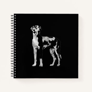 Cuaderno Harlequin Great Dane - perla y plata