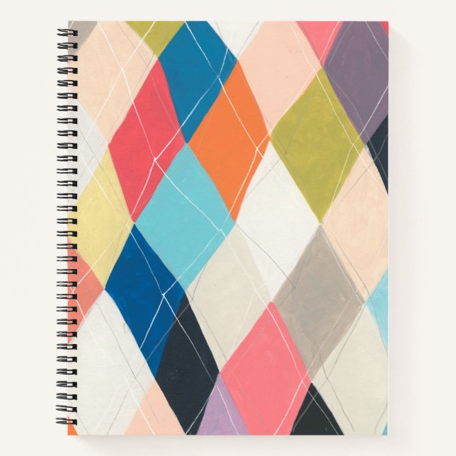 Cuaderno Harlequin Hopscotch - Patrón Argyle (Anverso)