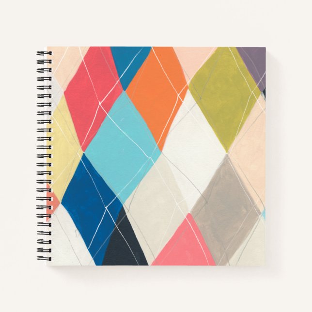 Cuaderno Harlequin Hopscotch - Patrón Argyle (Anverso)