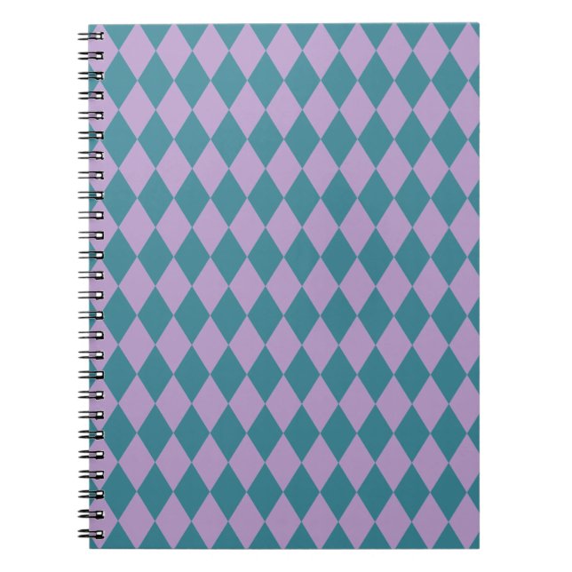 Cuaderno Harlequins Lilac y Verde azulado (Frente)