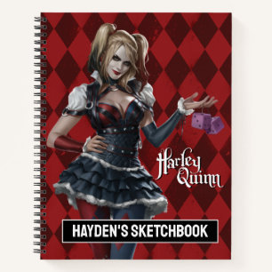 Cuaderno Harley Quinn Con El Dibujo De Los Dados Fuzzis