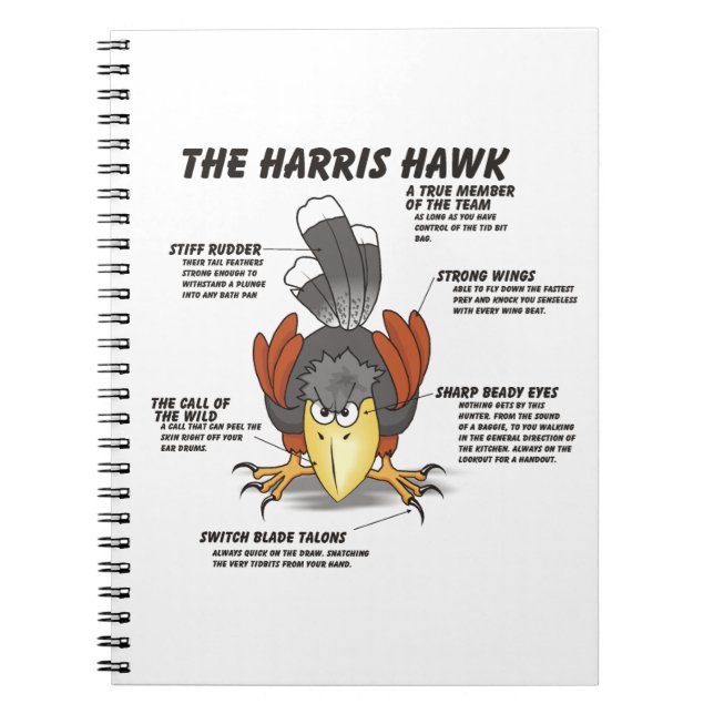 Cuaderno Harris Hawk Personalizado (Frente)