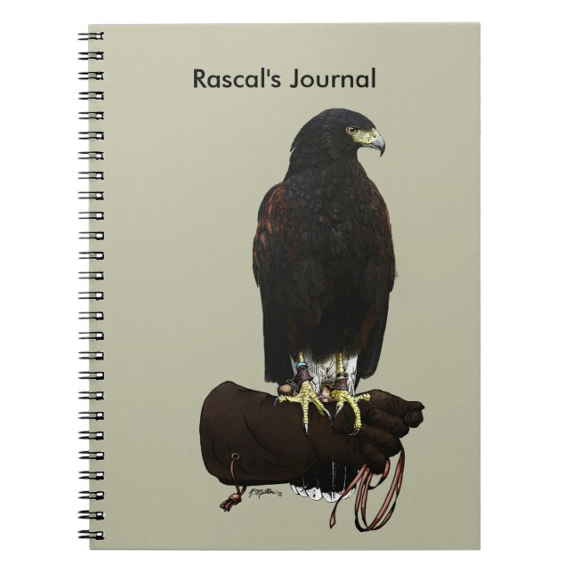 Cuaderno Harris Hawk sobre Glove (Frente)