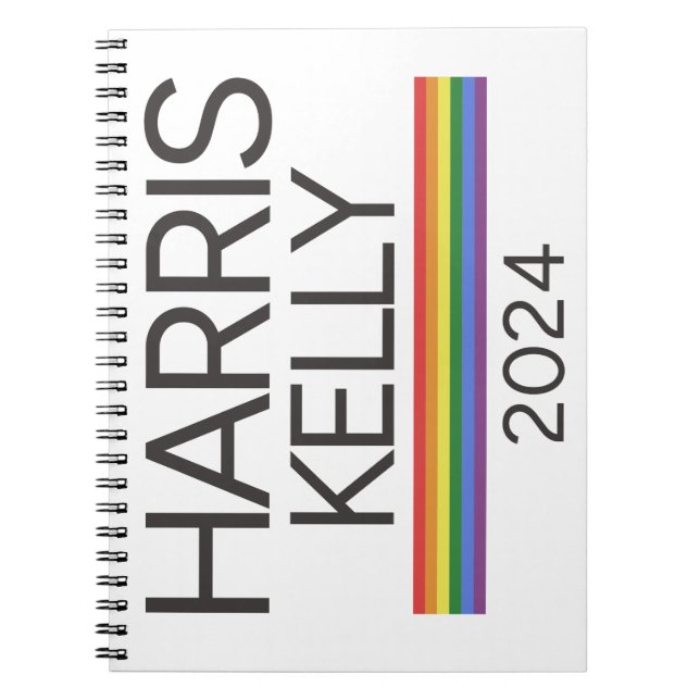 Cuaderno Harris Kelly 2024 Bandera del Orgullo Iris LGBTQ (Frente)