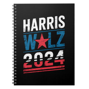Cuaderno Harris Waltz 2024 Elección Kamala Harris Tim Waltz