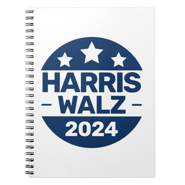 Cuaderno Harris Walz 2024 Elecciones Kamala Harris Tim Walz (Frente)