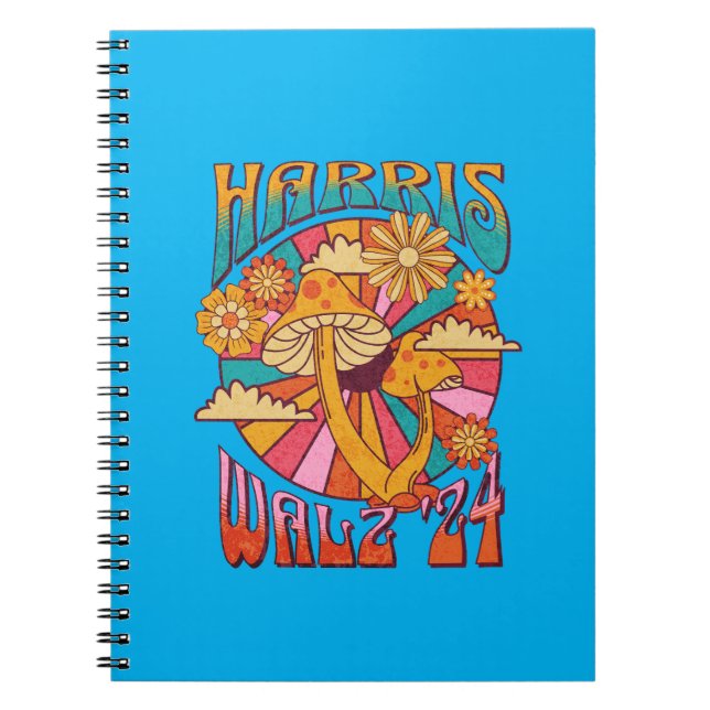 Cuaderno Harris Walz 2024 para presidente (Frente)