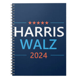Cuaderno Harris Walz 2024 para presidente
