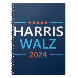 Cuaderno Harris Walz 2024 para presidente