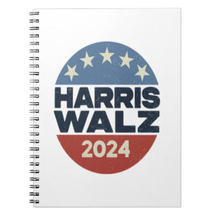 CUADERNO HARRIS WALZ 2024 VOTACIÓN POR KAMALA HARRIS TIM WA
