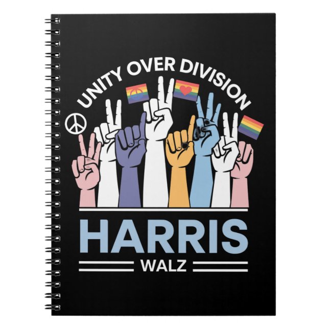 Cuaderno Harris Walz Vals 2024 Unidad Sobre División (Frente)