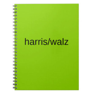Cuaderno harris y walz verano de 2024 verde residencial