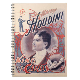 Cuaderno Harry Houdini, rey de las cartas 1895