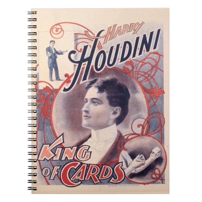 Cuaderno Harry Houdini, rey de las cartas 1895 (Frente)