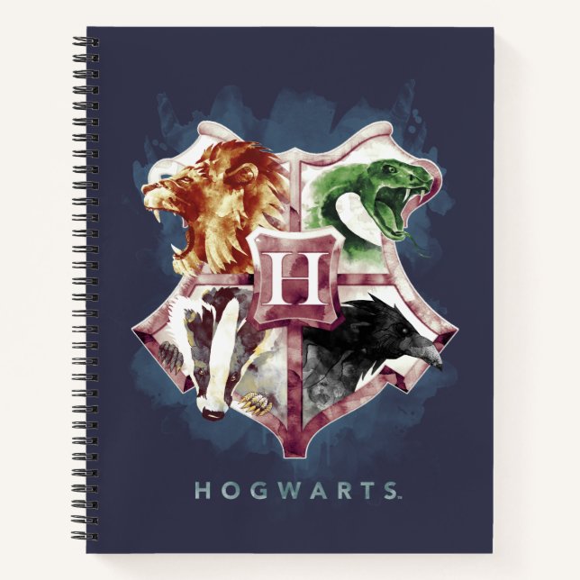 Cuaderno Harry Potter| acuarela Escudo HOGWARTS™ (Anverso)