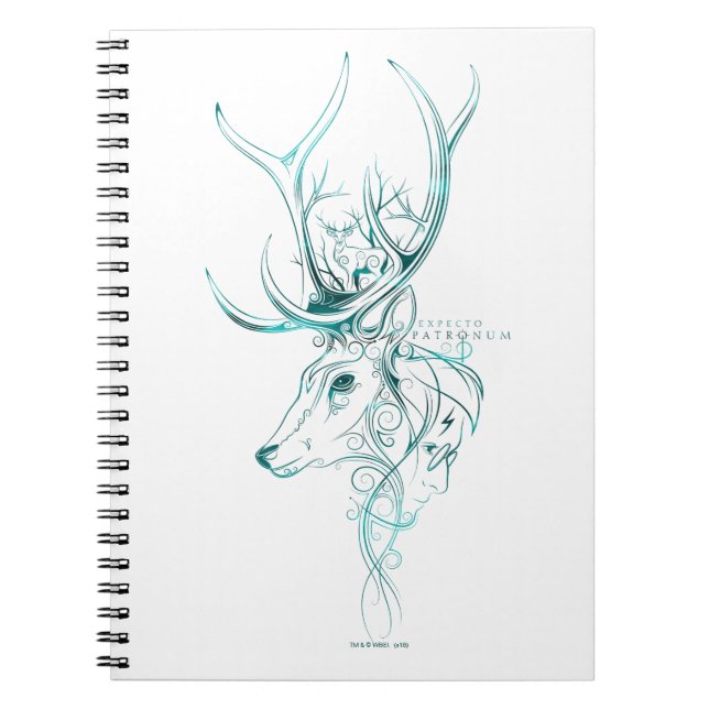 Cuaderno Harry Potter | Aguamenti EXPECTO PATRONUM™ Ciervo (Frente)