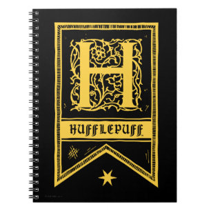 Cuaderno Harry Potter Bandera de Monograma de Hufflepuff
