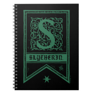 Cuaderno Harry Potter   Banner de Monograma de Slytherin