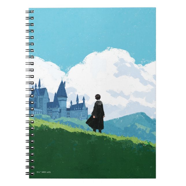 Cuaderno HARRY POTTER™ con vistas al castillo de HOGWARTS™ (Frente)