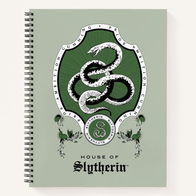 Cuaderno HARRY POTTER™ | Delicado Escudo SLYTHERIN™ (Anverso)