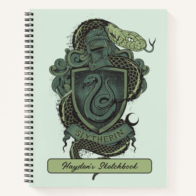 Cuaderno Harry Potter | Dibujo de Escudos de Slytherin (Anverso)