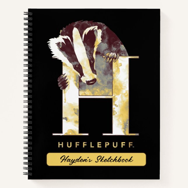 Cuaderno Harry Potter | Dibujo de tejón de HUFFLEPUFF™ (Anverso)