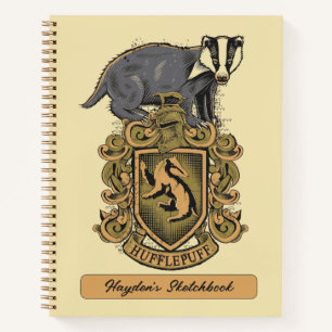 Cuaderno Harry Potter   Dibujo del Escudo Badger de Hufflep
