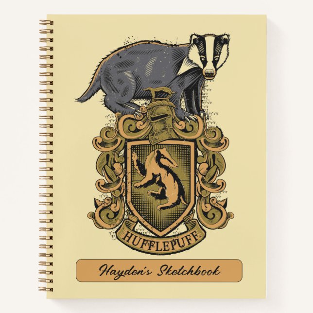 Cuaderno Harry Potter | Dibujo del Escudo Badger de Hufflep (Anverso)
