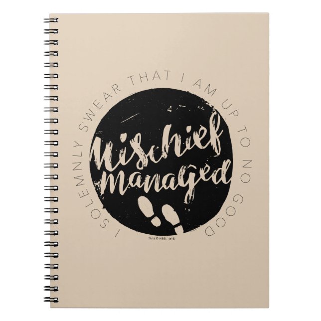 Cuaderno Harry Potter | Encantamientos de Tipografía del Ma (Frente)