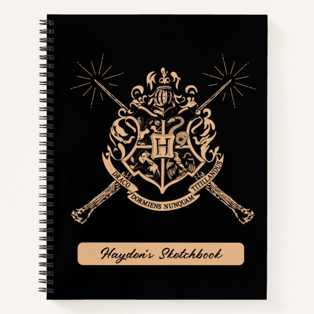 Cuaderno Harry Potter | Esbozo Escudo de Hogwarts Crossed W (Anverso)