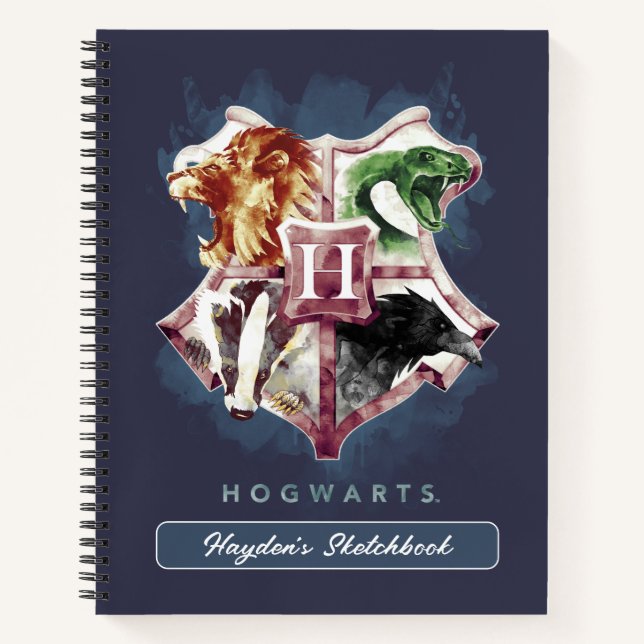 Cuaderno Harry Potter | Escudo de HOGWARTS™ Dibujo a la Acu (Anverso)