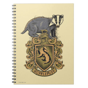 Cuaderno Harry Potter   Escudo de Hufflepuff con Tejón