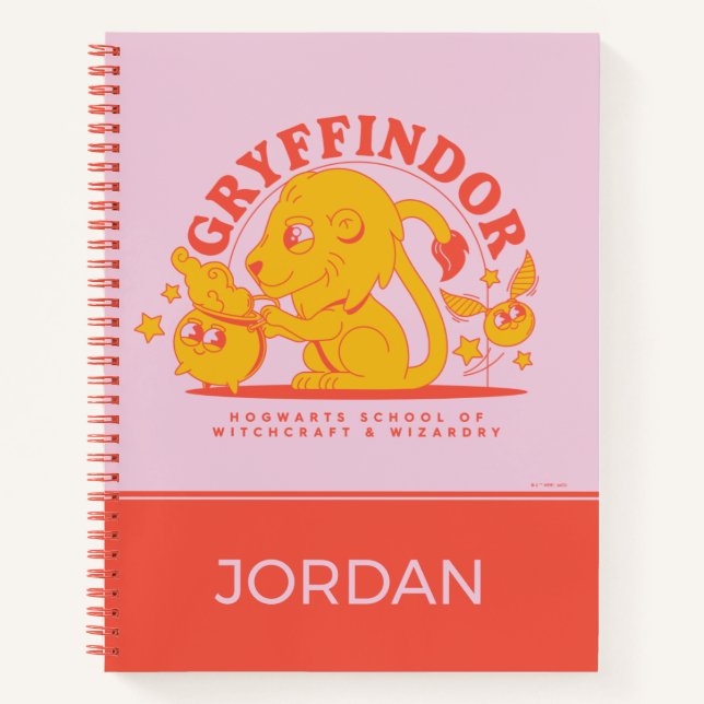 Cuaderno HARRY POTTER™ | Escuela Cute GRYFFINDOR™ Hogwarts (Anverso)