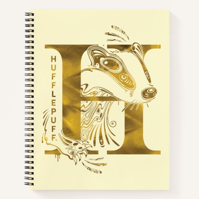 Cuaderno Harry Potter | Gráfico Aguamenti HUFFLEPUFF™ (Anverso)
