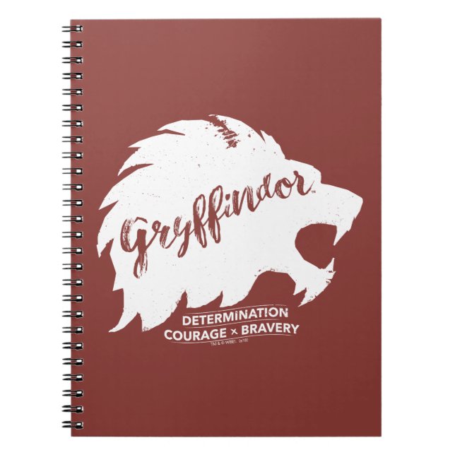 Cuaderno Harry Potter | GRYFFINDOR™ Silueta Tipografía (Frente)