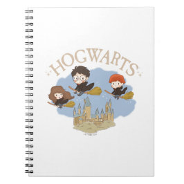 Cuaderno HARRY POTTER™, Hermione, & Ron sobrevuelan HOGWART