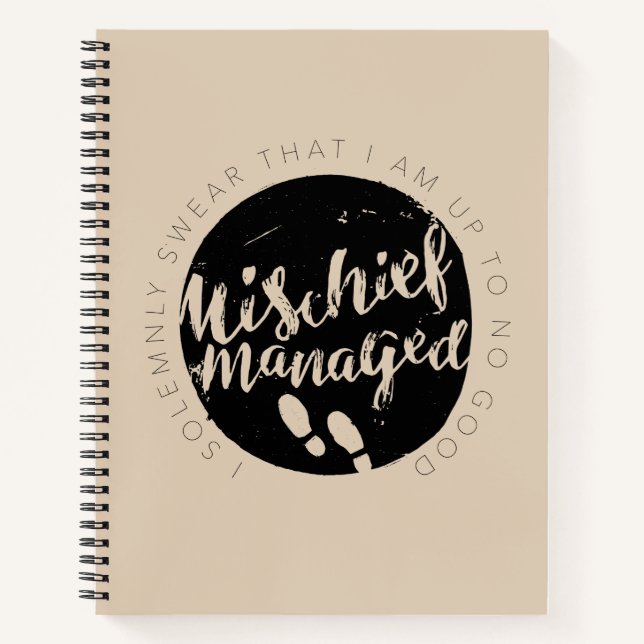 Cuaderno Harry Potter| Mapa de Marauder encantó la tipograf (Anverso)