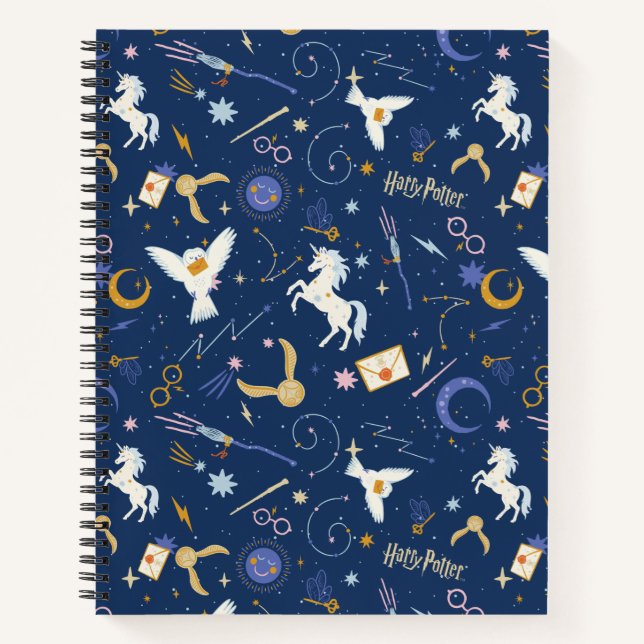 Cuaderno HARRY POTTER™ Patrón de Iconos del Solsticio de Ve (Anverso)